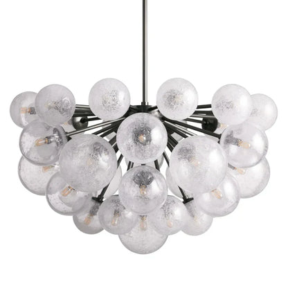 Bubble Glass Globe Chandelier Multi-Light Statement Fixture for Dining Room Living Room Foyer Hanging Ceiling Light Modern Farmhouse