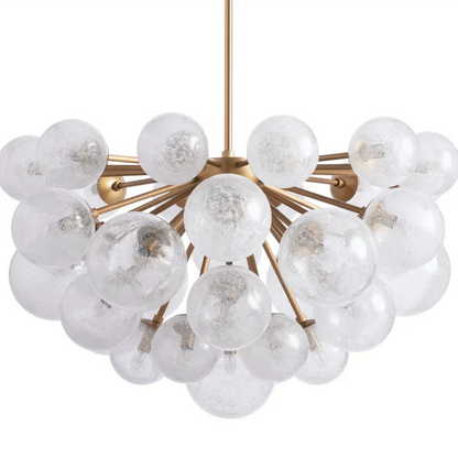 Bubble Glass Globe Chandelier Multi-Light Statement Fixture for Dining Room Living Room Foyer Hanging Ceiling Light Modern Farmhouse
