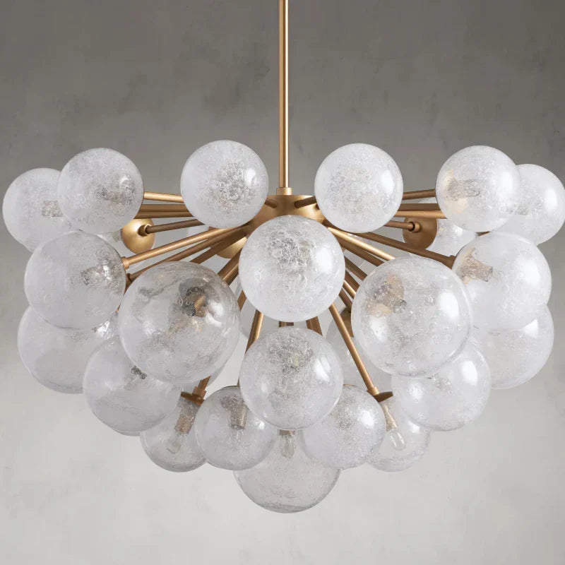 Bubble Glass Globe Chandelier Multi-Light Statement Fixture for Dining Room Living Room Foyer Hanging Ceiling Light Modern Farmhouse
