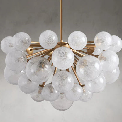 Bubble Glass Globe Chandelier Multi-Light Statement Fixture for Dining Room Living Room Foyer Hanging Ceiling Light Modern Farmhouse