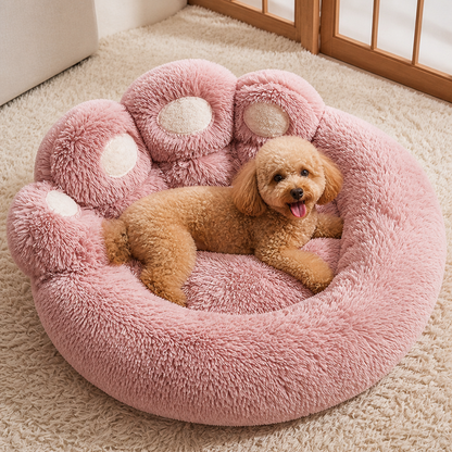 Ortekor Plush & Non-Slip Bear Paw Pet Bed