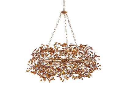 Round Multi-Light Statement Chandelier 39-60 in 6-12 Sockets Metal Crown for Dining Room Foyer Entryway Living Room