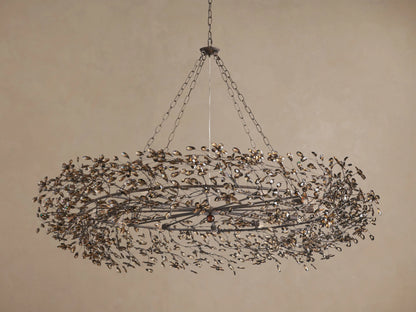 Round Multi-Light Statement Chandelier 39-60 in 6-12 Sockets Metal Crown for Dining Room Foyer Entryway Living Room