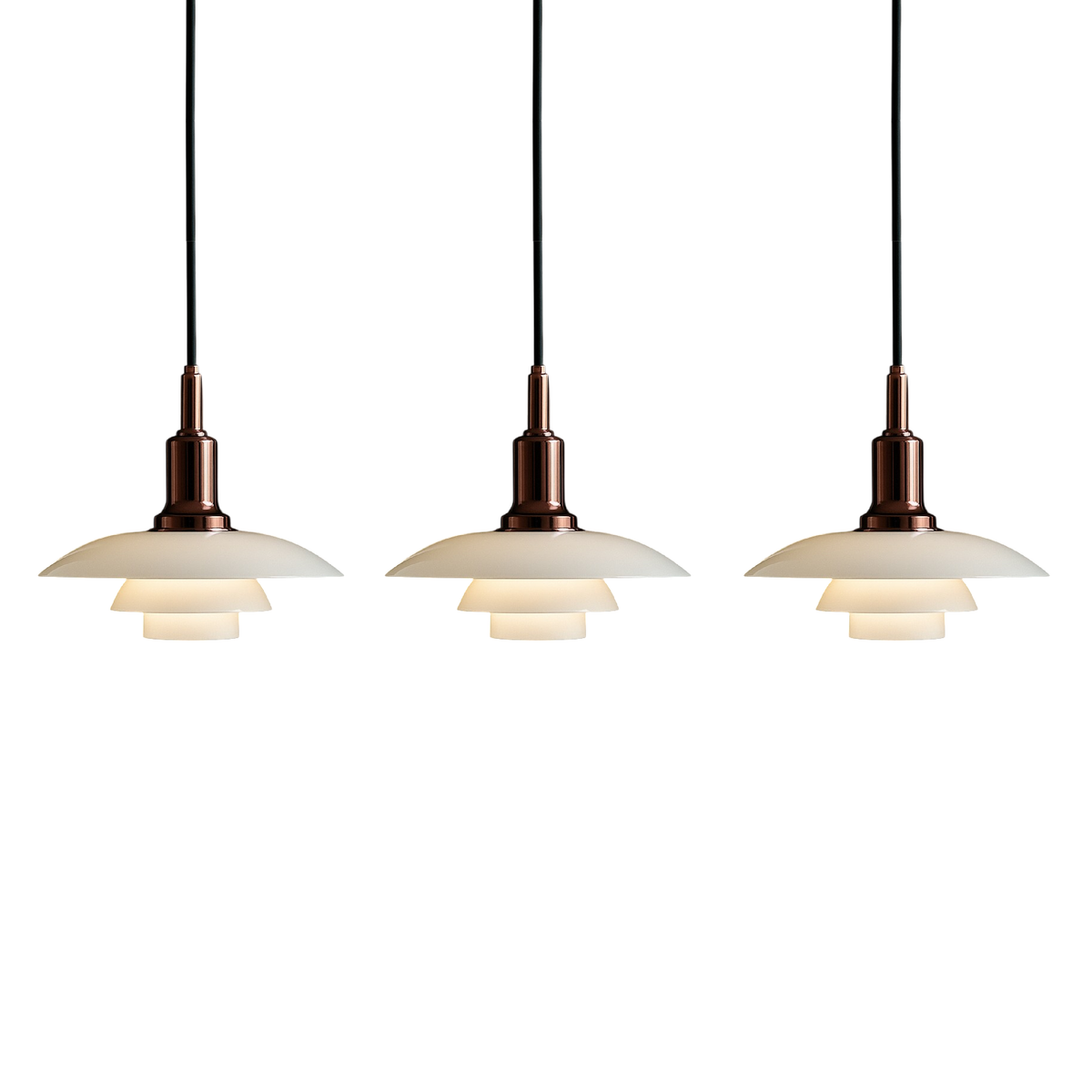 Glass Dome Ceiling Fixture 11 inch Multi-Light Hanging Lamp Metallic Finish for Dining Tables Kitchen Islands Adjustable Height Modern Home