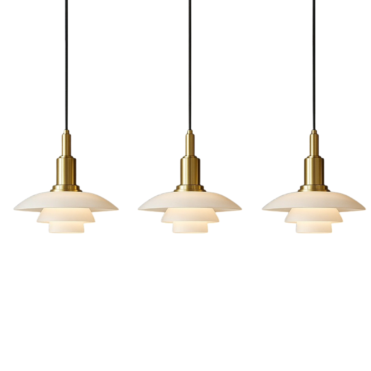 Glass Dome Ceiling Fixture 11 inch Multi-Light Hanging Lamp Metallic Finish for Dining Tables Kitchen Islands Adjustable Height Modern Home