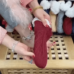 Thermal Socks Fleece-Lined Non-Slip Grip