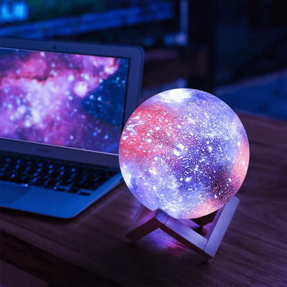 Rechargeable Star Projection Night Light – Touch Control LED Mood Lamp for Bedroom, Nursery & Relaxation – Portable Cordless Ambient