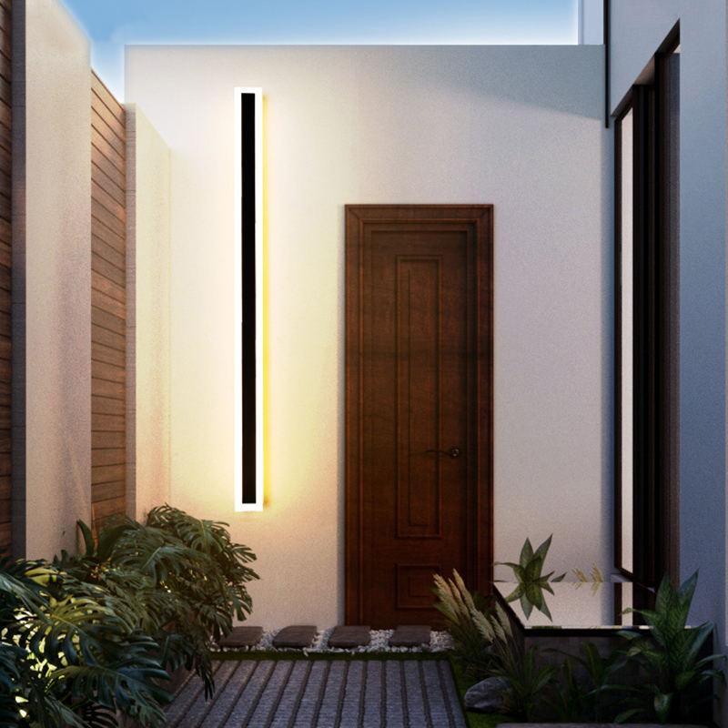 Weather-Resistant LED Outdoor Wall Light with Acrylic Panel for Entryway & Patio