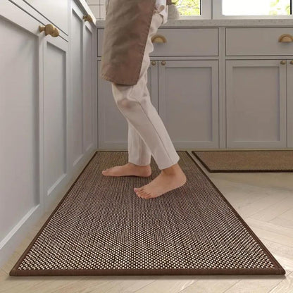 Anti-Fatigue Kitchen Floor Mat Set Non-Slip Cushioned Runner & Accent Mat for Sink Stove Cooking Area Comfort Ergonomic Standing Support