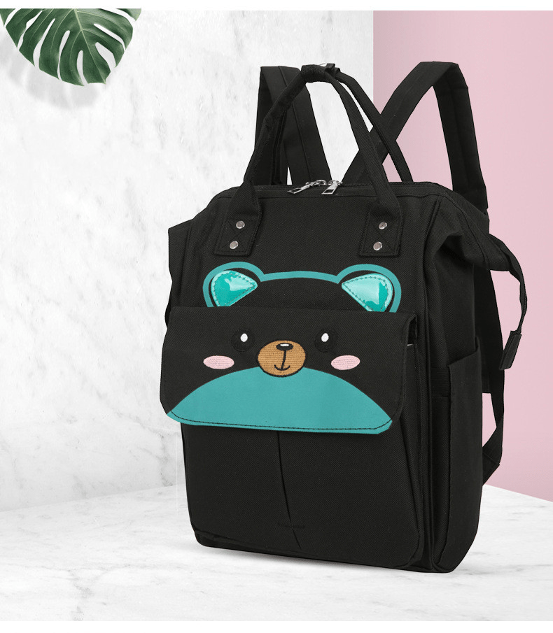 Multi-Pocket Baby Backpack with Insulated Bottle Holders & Stroller Straps for Travel