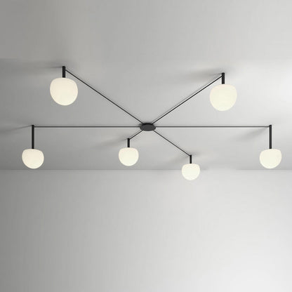Globe Pendant Light Adjustable Height Frosted White Glass Orb for Kitchen Dining Living Space Modern Hanging Fixture 10 Inch