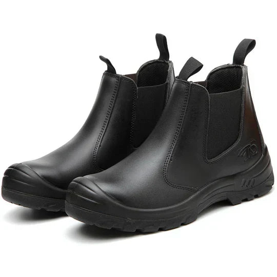 Steel Toe Work Boots with Arch Support & Cushioned Insole for Construction & Warehouse