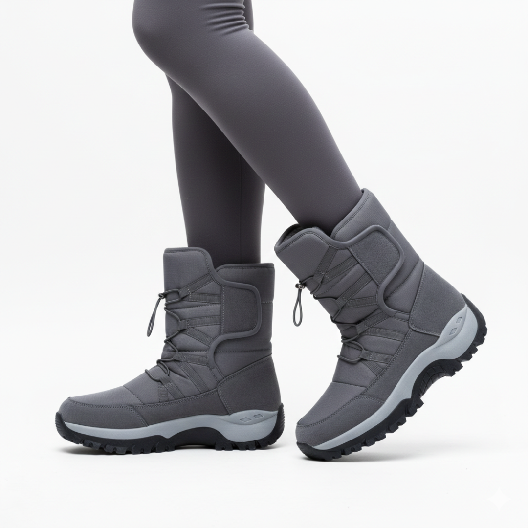 Women's Insulated Waterproof Winter Boots with Plush Lining – Slip-Resistant Platform Ankle Boots for Snow & Ice