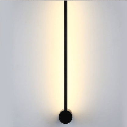 Vertical LED Sconce Aluminum Linear Strip Light Black Gold 31 in Bedroom Hallway Accent Lighting Indirect Glow Modern Minimalist Hardwired M