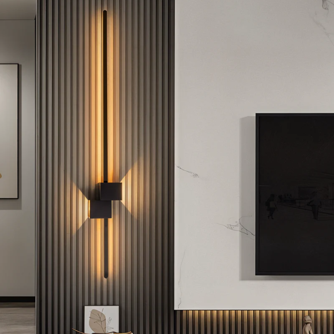 Linear LED Sconce 24 Inch Aluminum Up Down Light for Bedroom Hallway Living Room Modern Indoor Fixture Black White Gold 3000K