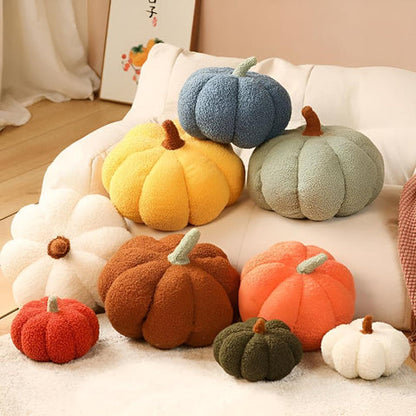 Pavo Plush Cushion - Pumpkin Shape, Soft Fabric