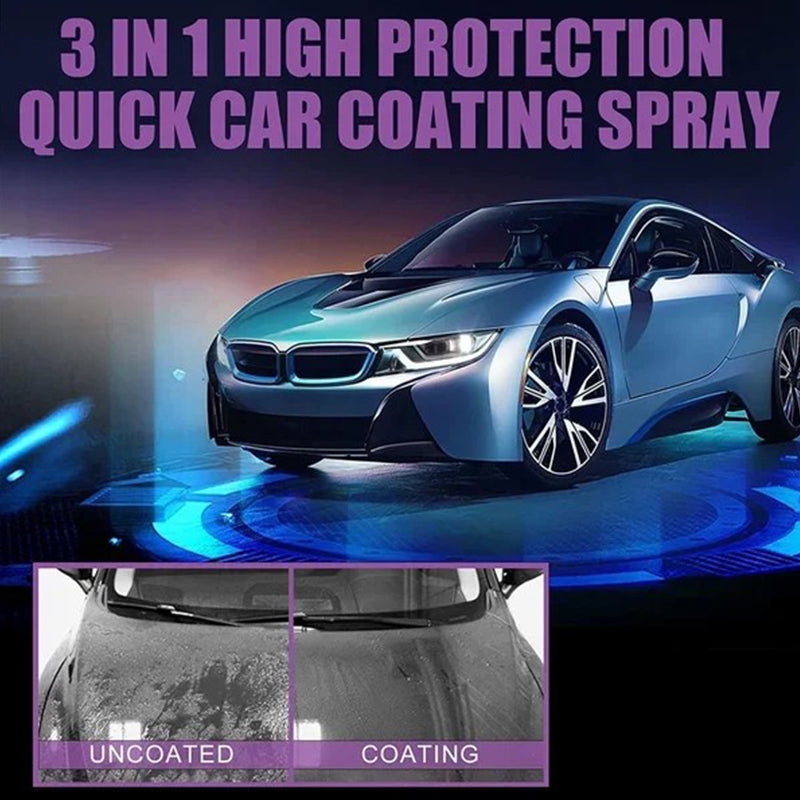 Nano Ceramic Car Spray Cleaner Polish Detailer for Paint Glass Plastic – Waterless Wash Restorer Scratch Remover for Auto Boat RV Motorcycle