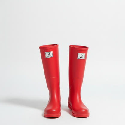 Women's Waterproof Rain Boots Mid-Calf – Slip-On PVC Wellington Boots for Wet Weather, Mud & Garden