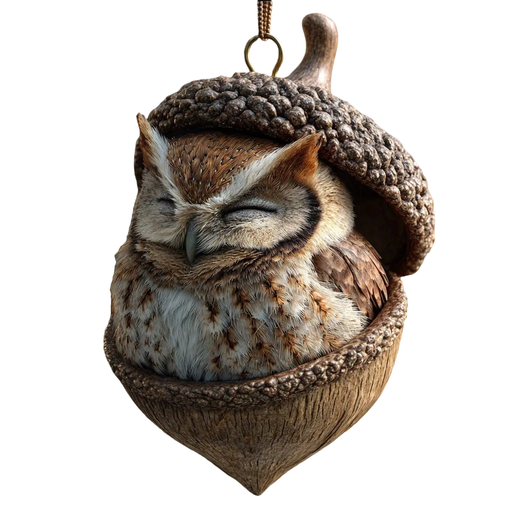 Woodland Animal Night Light for Kids – Acorn-Shaped LED Bedside Lamp with Fox, Owl, Rabbit Designs for Nursery Decor