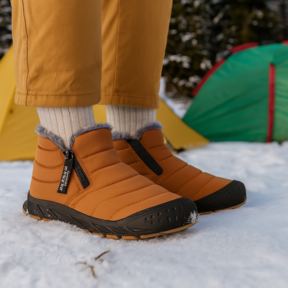 Men's & Women's Insulated Waterproof Winter Boots with Side Zipper for Snow & Ice | Fleece-Lined Slip-Resistant Shoes for Hiking, Walking