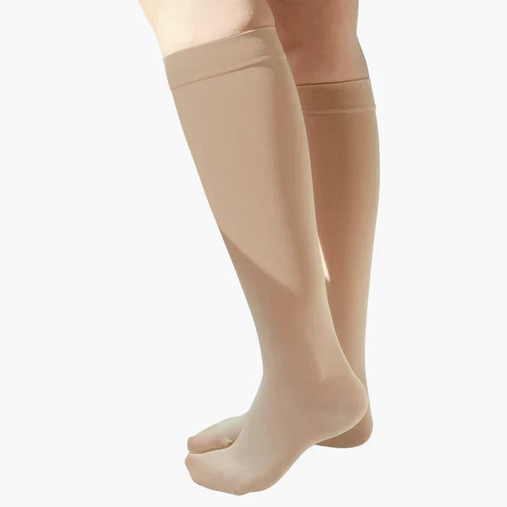 Graduated Compression Socks with Heel & Ankle Support for Circulation, Swelling & Fatigue Relief – Seamless, Moisture-Wicking Design