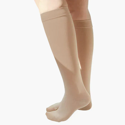 Graduated Compression Socks with Heel & Ankle Support for Circulation, Swelling & Fatigue Relief – Seamless, Moisture-Wicking Design