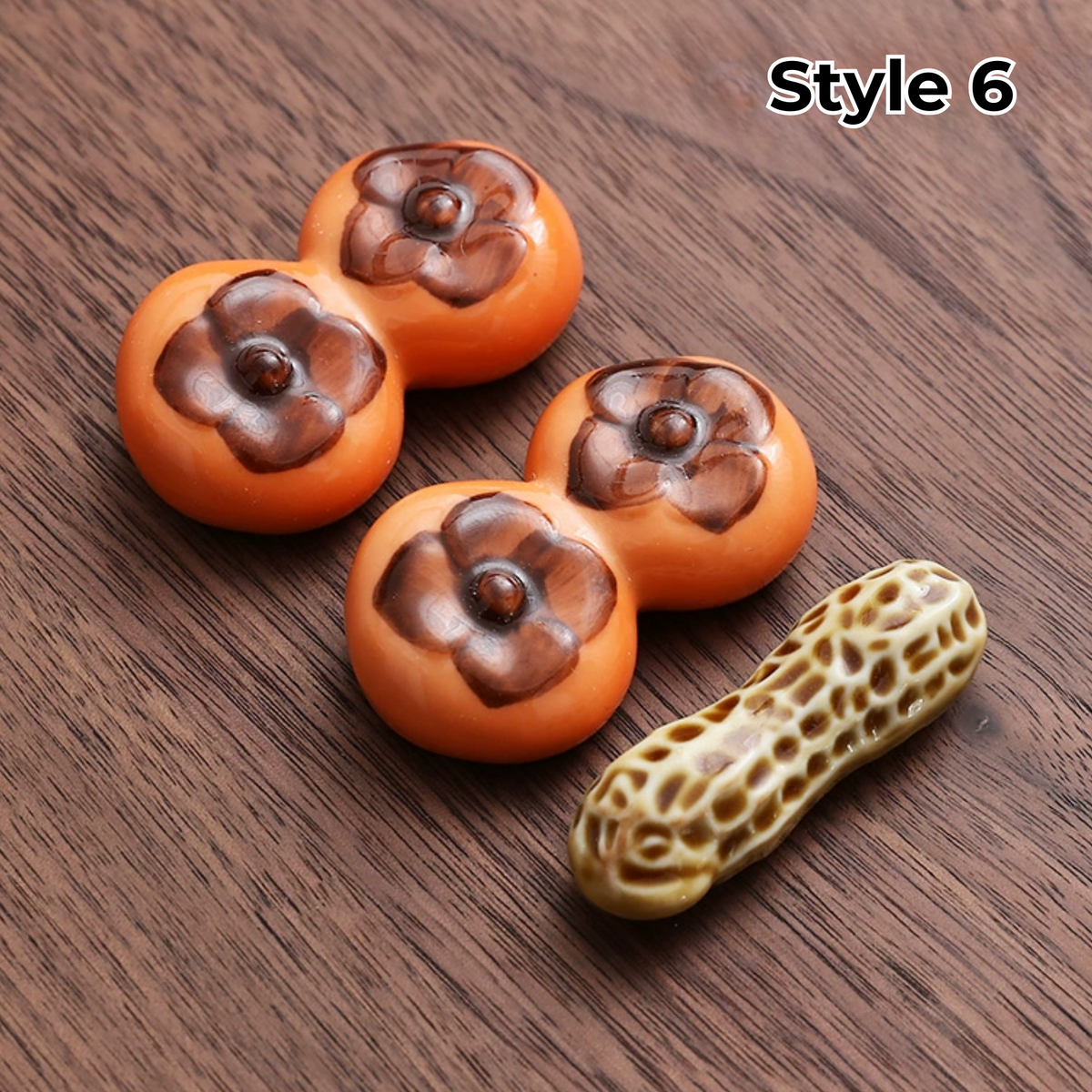 Porcelain Utensil Holders with Animal and Fruit Designs for Asian Dining – Set of 3 Decorative Tabletop Rests