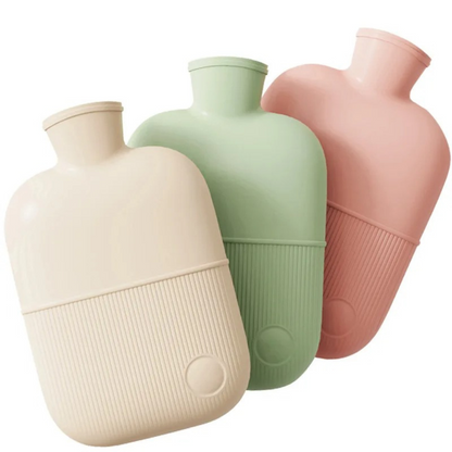 Hot Water Bottle 68 oz Leak-Proof – Soothing Heat for Cold Days, Hands & Feet – PVC Fill Pouch with Soft Touch – Portable Warmth for Bed