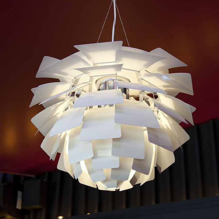 Layered Metal Fixture 19 in Wide Warm White E27 Socket Adjustable Height Kitchen Island Dining Room Cord Suspended Overhead Lighting Texture