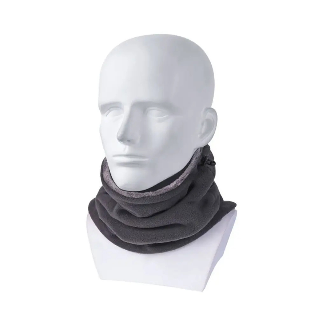 Adjustable Fleece Neck Warmer Gaiter with Drawstring for Winter Sports & Outdoor Activities