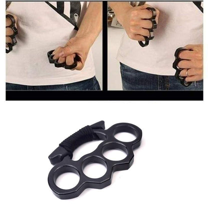 Aluminum Self-Defense Knuckle Ring for Emergency Protection and Personal Safety Training