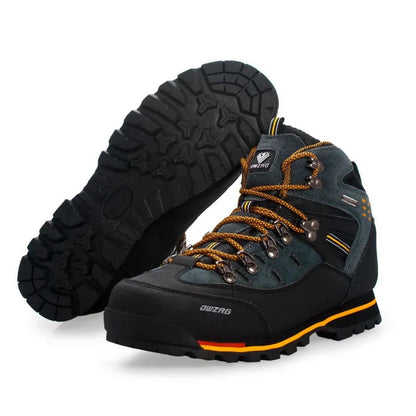 Men's Waterproof Hiking Boots with Non-Slip Rubber Sole – Mid-Ankle Trekking Shoes for Winter Trail Walking, Outdoor Adventures & Mountain