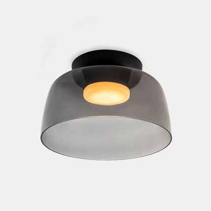 Layered Glass Ceiling Light Modern Multi-Tier Flush Mount Fixture with LED Hardwired for Kitchen Dining Room Bedroom Living Room