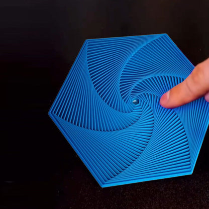 Hexagonal Fidget Spinner Toy with Fractal Patterns for Stress Relief & Focus | Sensory Hand Gadget for Adults Kids Anxiety Calming Desktop T