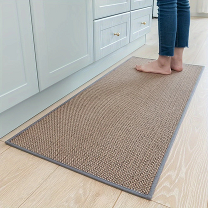Non-Slip Area Rug with Rubber Backing for Living Room, Kitchen & Entryway – Soft Polyester Accent Mat for High-Traffic Spaces