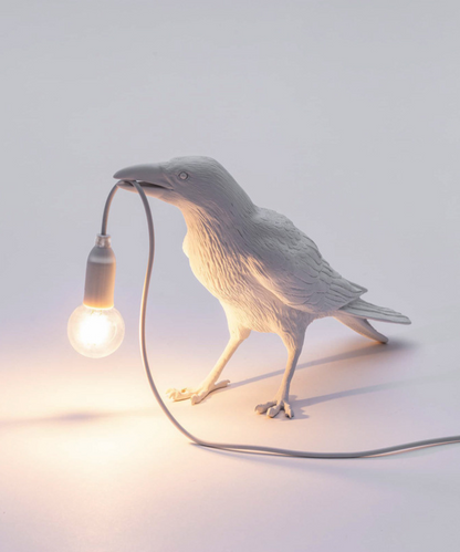 Raven Sculpture Table Lamp with Bulb Holder – Decorative Bird Accent Light for Living Room, Bedroom & Office Spaces