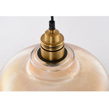 Textured Glass Drop Fixture 12-Inch Shade Golden Glow for Breakfast Nook Counter Overhead Single Bulb Suspended Accent Modern Farmhouse Char