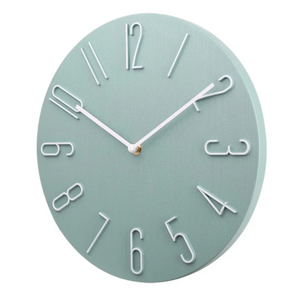12-Inch Modern Minimalist Wall Clock Silent Quartz Movement ABS Frame Contemporary Round Timepiece for Living Room Bedroom Office Kitchen