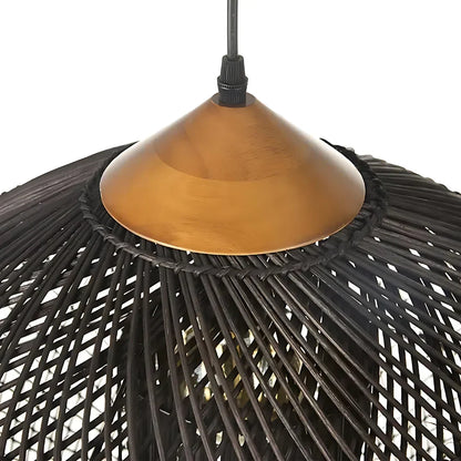 Woven Rattan Ceiling Light Fixture E26 Natural Boho Hanging Lamp for Dining Kitchen Island Bedroom Ambient Lighting Handcrafted Organic Text