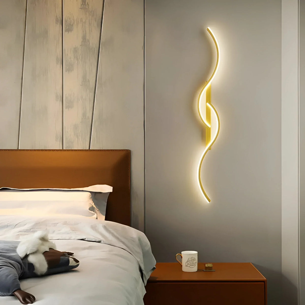 Sleek Arc LED Wall Sconce | Indoor Accent Lighting for Bedroom, Hallway, Living Room & Stairway | Contemporary Linear Design | 24 to 47 Inch