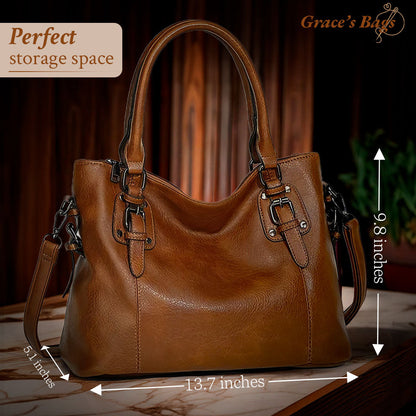 Genuine Leather Crossbody Purse with Adjustable Strap for Women | Compact Flap Shoulder Bag with Magnetic Closure for Everyday Use