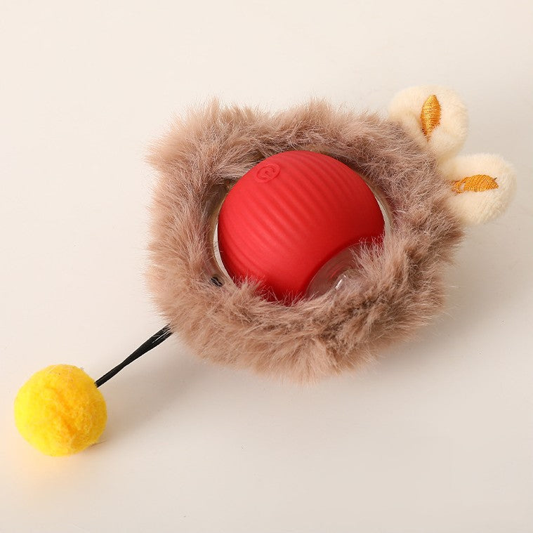 Automated Motion Ball Dog Toy with Tail | Unpredictable Movement Pet Chaser for Indoor Outdoor Play | Durable Interactive Exercise Toy for