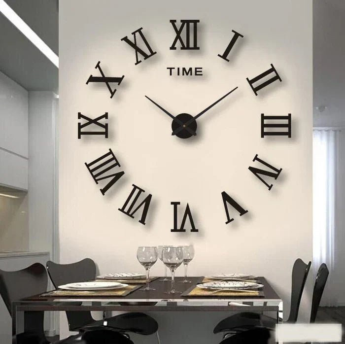 DIY Wall Clock Kit Large Modern Customizable Decorative Clock for Living Room Bedroom Black Silver Gold Red Glow in the Dark
