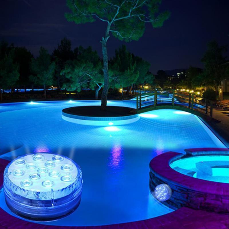 Submersible Pool Light with Remote Control 13-LED Waterproof Suction Cup Accent Lamp for Swimming Pools Hot Tubs Bathtubs Aquariums Vases
