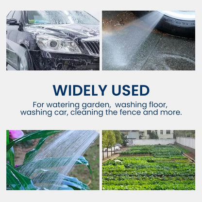 Rotating Metal Garden Hose Nozzle with Adjustable Spray Patterns for Lawn Watering & Car Washing
