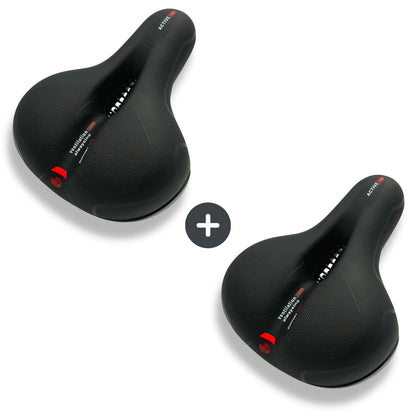 Memory Foam Bike Seat with Pressure Relief & Gel Cushioning for Road, Mountain & Commuter Bicycles – Ergonomic Saddle for Men & Women