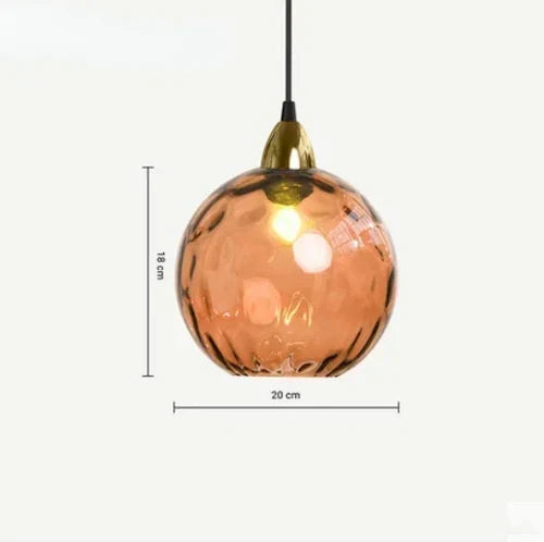 Glass Globe Pendant Light Fixture Modern Hanging Ceiling Lamp for Dining Room Kitchen Island Bedroom Living Room Decorative Suspended
