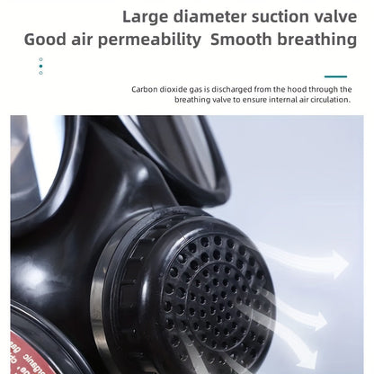 Full Face Respirator with 40mm Activated Carbon Filter for Chemical Fume Protection | Industrial Gas Mask for Paint Spray Cleaning