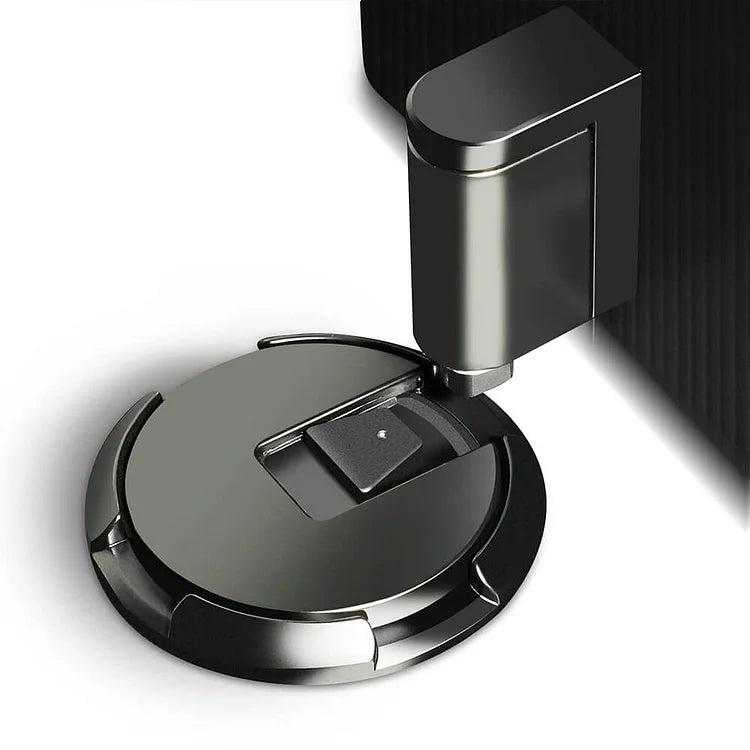 Floor-Mount Push-Lock Door Holder | Zinc Alloy Stopper for Living Room Office Bedroom Hallway | Non-Magnetic Release Mechanism