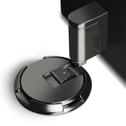 Floor-Mount Push-Lock Door Holder | Zinc Alloy Stopper for Living Room Office Bedroom Hallway | Non-Magnetic Release Mechanism